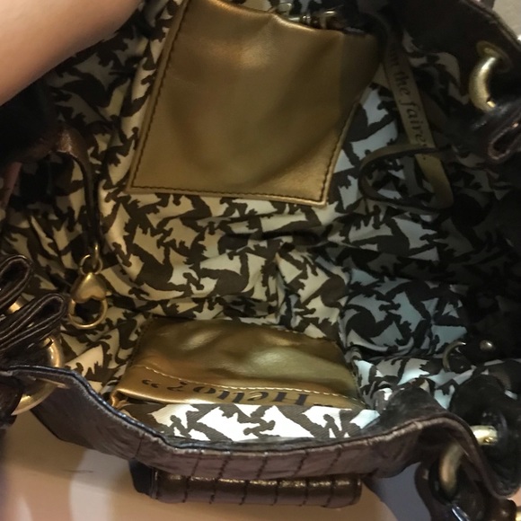 SOLD Juicy Couture vintage leather satchel cowhide USED - Picture 2 of 16